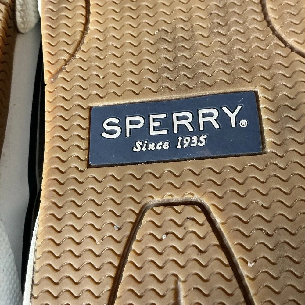 Sperry Top-Sider Halyard Boat Shoes Mens 9M Gray Canvas Memory Foam Nautical
